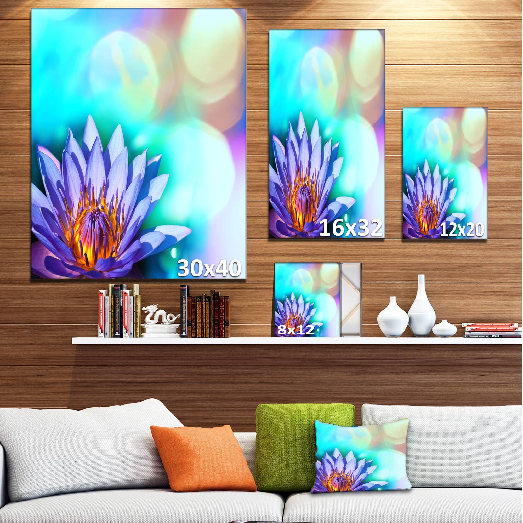 Designart - Blossoming Purple Lotus Flower